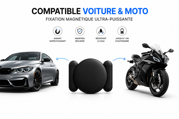 GPS-Tracker für Auto, Motorrad & Roller SoleTrack – Ohne SIM-Karte und Abo