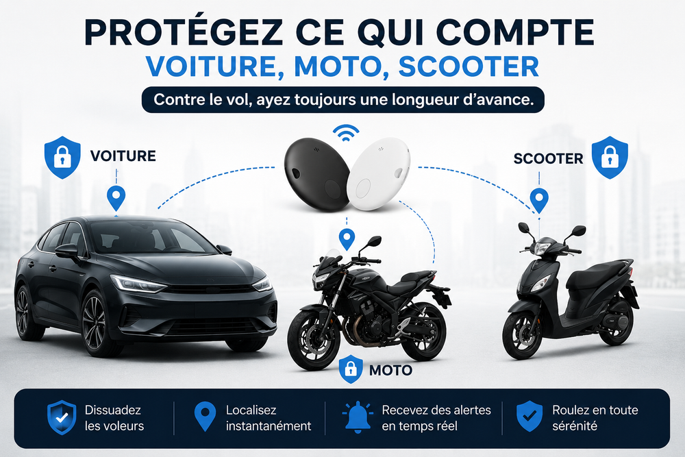 GPS-Tracker für Auto, Motorrad & Roller SoleTrack – Ohne SIM-Karte und Abo